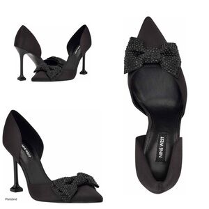 Nine West Black Fannie Heels